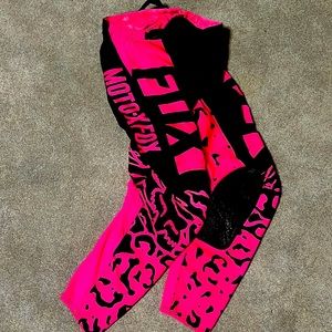 Fox Riding Pants 180 - Black/Pink Size 1-2 NWOT WITH HIP Cushions
